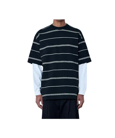 Comme Des Garçons Striped T-shirt In Black