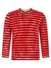 Comme Des Garçons Striped T-shirt In Multi