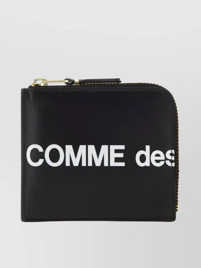 Comme Des Garçons Structured Leather Coin Holder In Black
