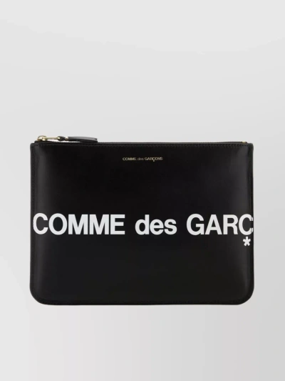 Comme Des Garçons Structured Rectangular Leather Wallet In Black