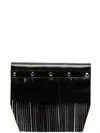 Comme Des Garçons Stud-embellished Fringed Leather Wallet In Black