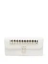 Comme Des Garçons Stud-embellished Leather Wallet In White