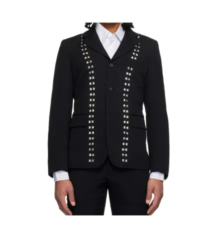 Comme Des Garçons Studded Blazer In Black