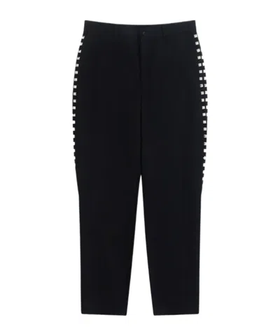 Comme Des Garçons Studded Casual Trousers In Black