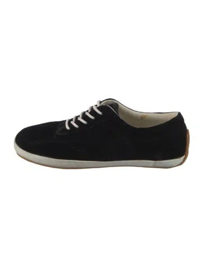 Pre-owned Comme Des Garçons Suede Sneakers In Black
