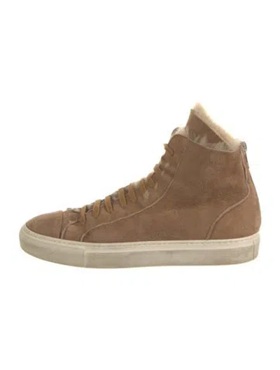 Pre-owned Comme Des Garçons Suede Sneakers In Neutral