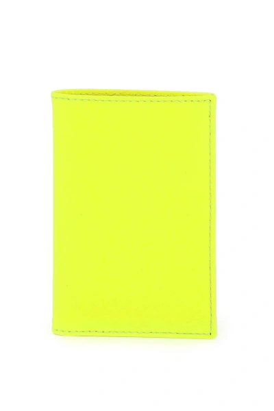 Comme Des Garçons Super Fluo Bi-fold Wallet In Orange,fuchsia,yellow