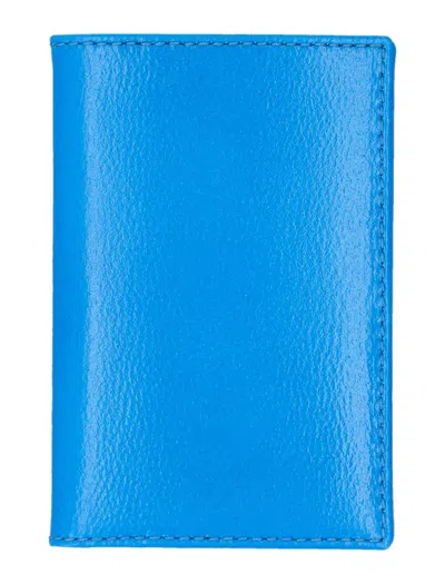 Comme Des Garçons Super Fluo Bifold Cardholder In Blue