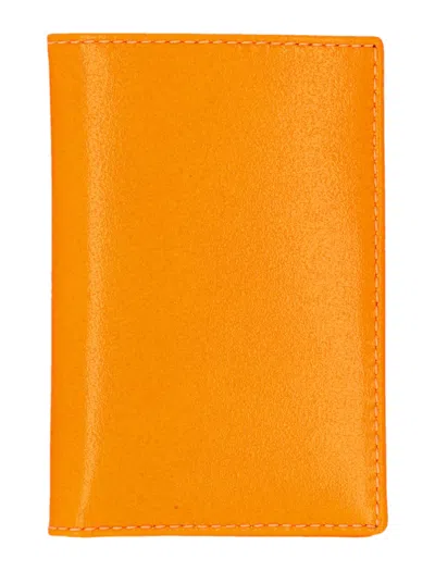 Comme Des Garçons Super Fluo Bifold Cardholder In Light Orange