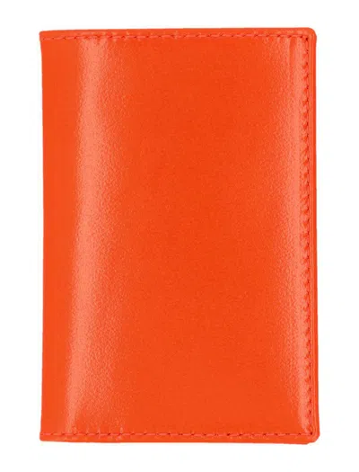Comme Des Garçons Super Fluo Bifold Cardholder In Blue/orange