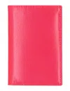 Comme Des Garçons Block Compact Glossy Leather Bifold Cardholder In Pink
