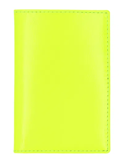 Comme Des Garçons Super Fluo Bifold Cardholder In Yellow