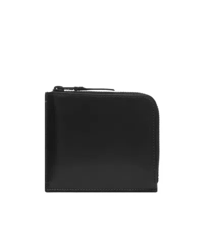 Comme Des Garçons Super Fluo Leather Cardholder In Black