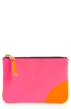 Comme Des Garçons Super Fluo Leather Line Zip Pouch