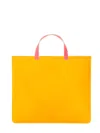 Comme Des Garçons Super Fluo Leather Tote Bag In Multicolour