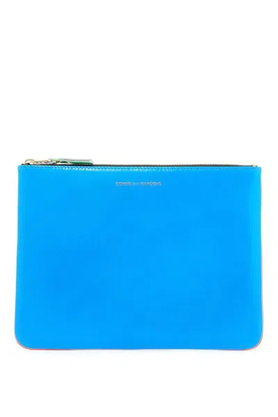 Comme Des Garçons Super Fluo Pouch In Blue