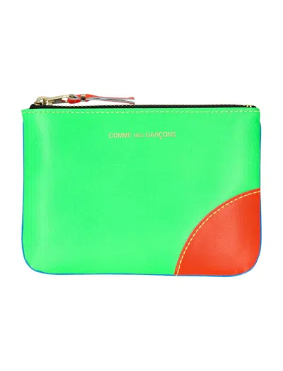 Comme Des Garçons Super Fluo Wallet In Green