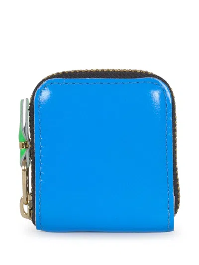 Comme Des Garçons Super Fluo Wallet In Blue