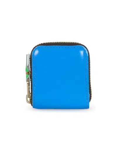 Comme Des Garçons Super Fluo Wallet In Blue