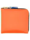 Comme Des Garçons Leather Wallet In Multicolour