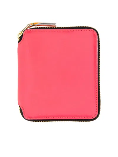 Comme Des Garçons Super Fluo Wallet In Pink