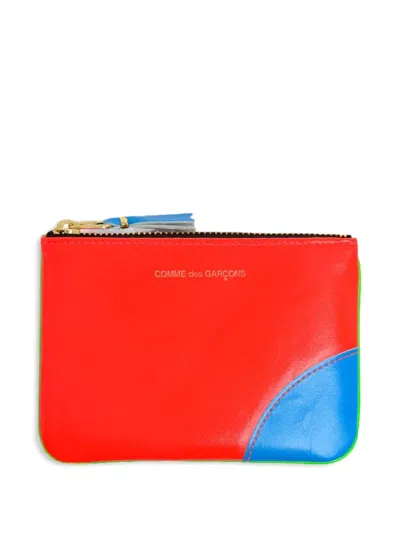 Comme Des Garçons Super Fluo Wallet In Red