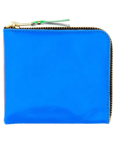 Comme Des Garçons Super Fluo Small Zip Coin Wallet In Orange