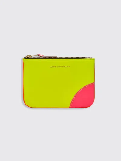 Comme Des Garçons Super Fluo Wallet In Yellow Orange
