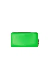 Comme Des Garçons Super Fluo Zip-around Leather Wallet In Green