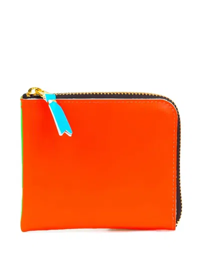 Comme Des Garçons Super Fluo Zip-around Wallet In Orange