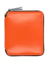 Comme Des Garçons Super Fluo Zip Around Wallet In Orange