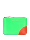 Comme Des Garçons Super Fluo Zip Wallet In Green