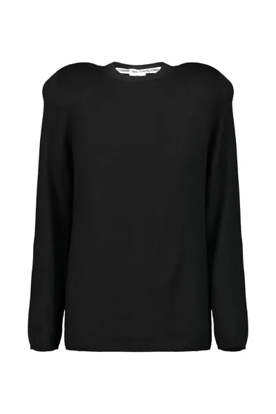 Comme Des Garçons Sweater With Padded Shoulder In Black