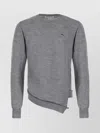Comme Des Garçons Sweater Wool Asymmetric Hemline In Grey