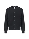 Comme Des Garçons Long-sleeved Sweater In Blue