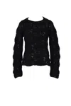 Comme Des Garçons Open-work Long-sleeve Sweater In Black