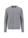 Comme Des Garçons Wool Cardigan In Blue
