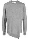 Comme Des Garçons Grey Asymmetric Sweater In Grey