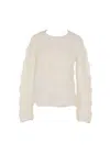 Comme Des Garçons Open-work Long-sleeve Sweater In White