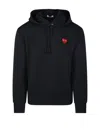 Comme Des Garçons Sweatshirt Red Heart In Black