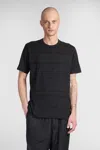 Comme Des Garçons Logo Round Collar Short-sleeved T-shirt In Black