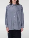 Comme Des Garçons Shirt Striped Chest Pocket In Navy