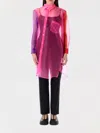 Comme Des Garçons Asymmetric Color Block Organza Shirt