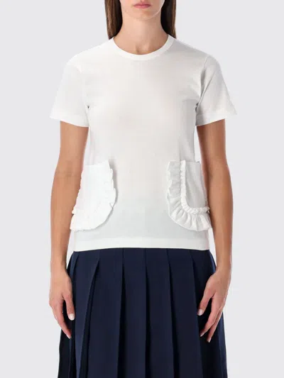 COMME DES GARÇONS T-SHIRT COMME DES GARCONS WOMAN COLOR WHITE,H50990001