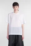 COMME DES GARÇONS T-SHIRT IN WHITE POLYESTER