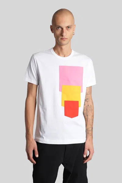 Comme Des Garçons White Crewneck Graphic T-shirt