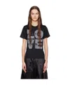Shop Comme Des Garçons T-shirt With Round Neck And Short Sleeves In Black