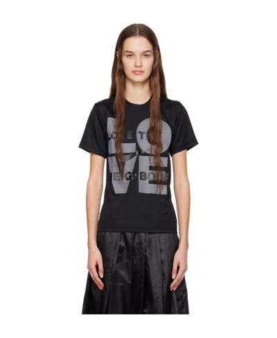 Comme Des Garçons T-shirt With Round Neck And Short Sleeves In Black