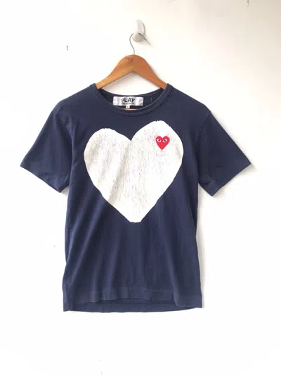 Pre-owned Comme Des Garçons T Shirt Youth Size In Blue