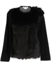 Comme Des Garçons Comme Des Garcons Faux Fux T Shirt In Black